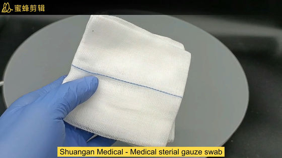 8ply het witte Katoen die van 4inch*4inch 100% Gauze Swab With Detectable X snijden Ray Thread